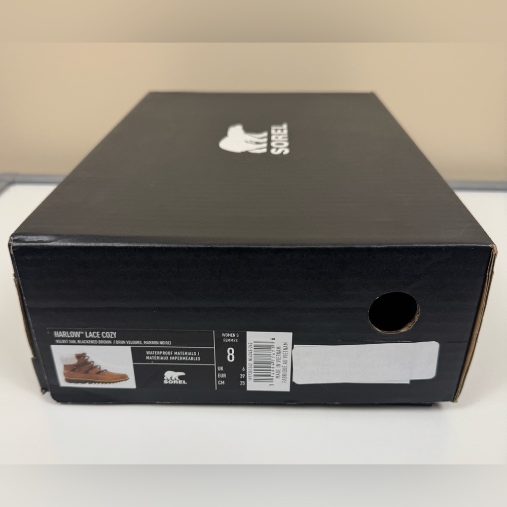 NWT Sorel Harlow Lace Cozy in Velvet Tan / Blackened Brown - Picture 7 of 7